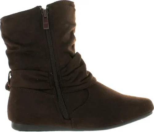 Miniatura 2 de Botas hasta la altura del tobillo para mujer, con cierre zíper lateral y tacón plano, de cuero