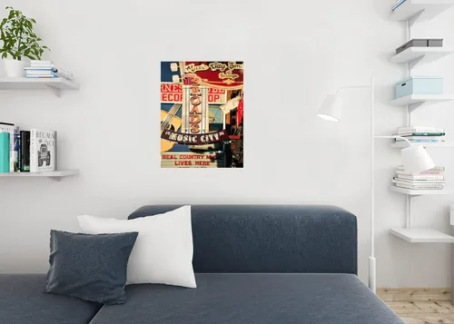 Miniatura 4 de Póster de música country de Nashville, carteles retro vintage TN Tennessee Bar Cool Wall Art Poster 24x36