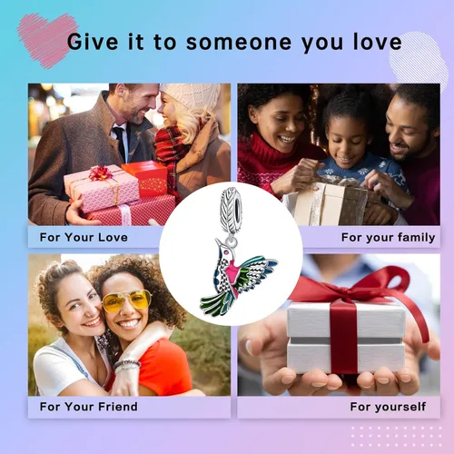 Miniatura 226 de LUXILLA Abalorio de plata de ley 925 para madre, hija, abuela, para familia, amor, madre, hija, abuela, para pulseras, collares, dijes, abalorios
