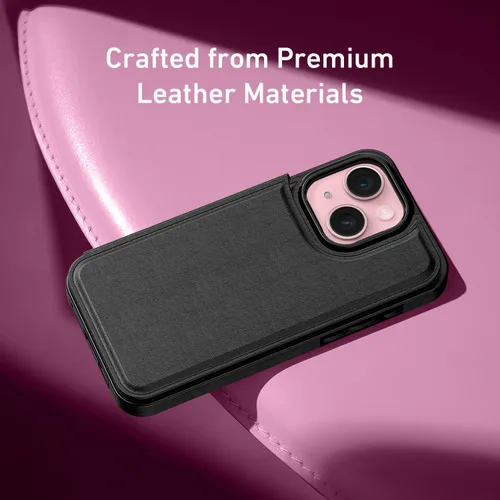 Miniatura 4 de FUNMIKO Funda tipo cartera para iPhone 13 con tarjetero, bloqueo RFID, protección de grado militar y obras de arte impresas con rayos UV, cierre