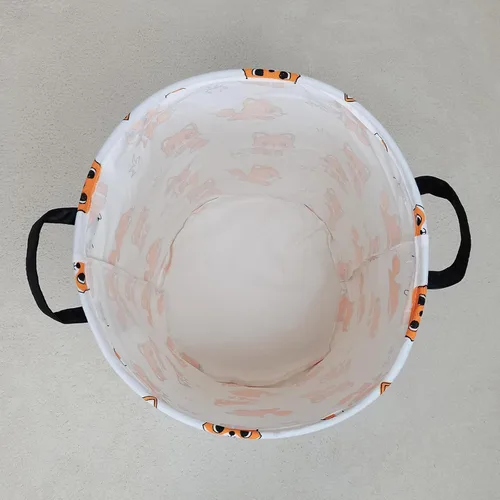 Miniatura 6 de Cesta de lona plegable para lavandería, cesta organizadora para almacenamiento de juguetes, cestas de regalo, ropa de dormitorio, ropa de niños, Fox