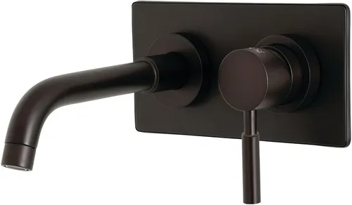 Kingston Brass KS8115DL - Grifo de baño de montaje en pared de una sola manija, bronce aceitado Oil Rubbed Bronze