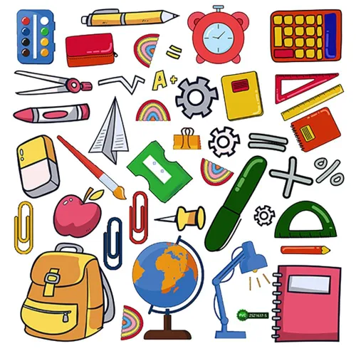 ALIBBON Calcomanías de regreso a clases para niños, calcomanías de cosas escolares, calcomanías de pared extraíbles para niños, suministros