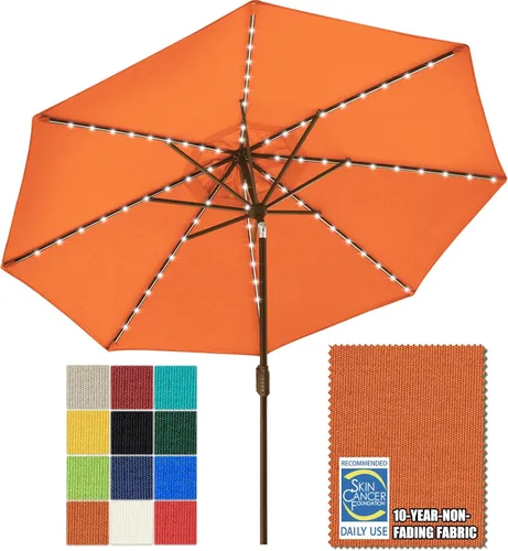 Miniatura 52 de EliteShade - Sombrilla solar de 9 pies / 2.74 metros, con 80 luces LED para patio, mesa al aire libre, con ventilación y cubierta que no se decolora