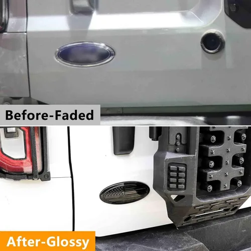 Miniatura 3 de Emblema de portón trasero para Ford Bronco - Emblema de bandera negra estadounidense para Bronco 2021 2022 2023 2024 2025 2026 Bronco