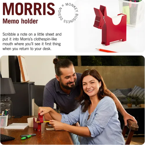 Miniatura 5 de Soporte para notas de la marca Monkey Business en forma de burro. Todos los mensajes del escritorio en un solo lugar, con el diseño en negro