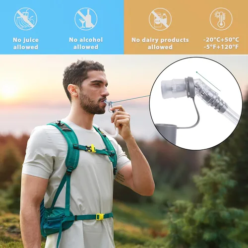 Miniatura 5 de N NEVO RHINO Bolsa de hidratación 2L-3L, depósito de agua para mochila de senderismo, bolsa de almacenamiento de agua a prueba de fugas, bolsa
