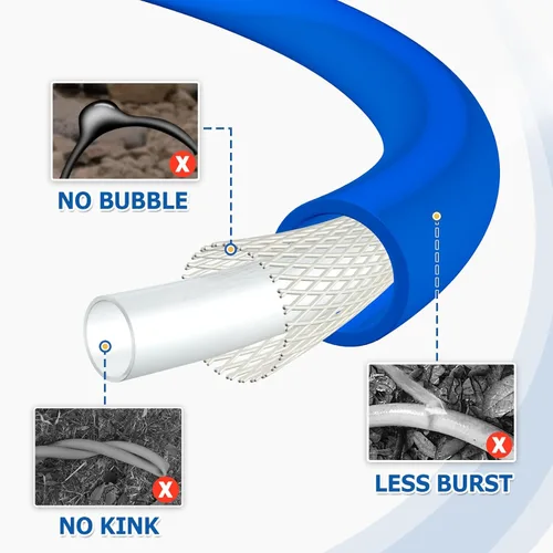 Miniatura 3 de TOOLCY Manguera de lavadora a presión súper flexible de 50 pies, 3400 PSI resistente a las torceduras, manguera de lavadora a presión de 1/4