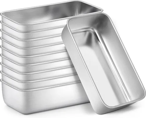 Miniatura 16 de Onader Molde para pan para hornear, sartén profunda de acero inoxidable de 9 x 5 pulgadas