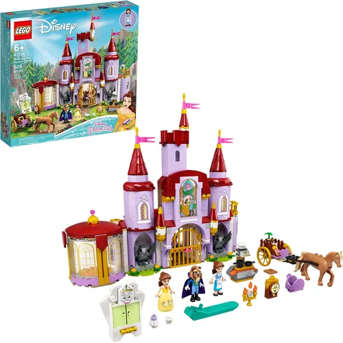 LEGO Disney Belle and The Beast's Castle 43196 - Juguetes de construcción de la película de La Bella y la Bestia con juguete de caballo, más mini