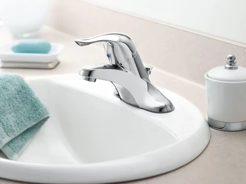 Miniatura 2 de Moen L4625 Chateau - Grifo de baño de arco bajo con una sola manija, cromado