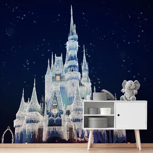 Miniatura 26 de IDEA4WALL Adhesivo mural removible para pared, cielo azul, castillo mágico místico, fantasía y ciencia ficción, arquitectura, fotografía, arte
