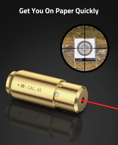 Miniatura 5 de CVLIFE Bore Sight Laser 223 5.56mm/9mm/.243.308/12 Calibre/7.62x39mm/.45 acp Visor Láser Rojo