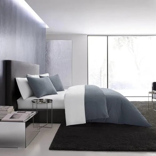 Miniatura 10 de Vera Wang - Juego de funda de edredón tamaño Queen, juego de ropa de cama de algodón suave con fundas a juego, artículos esenciales elegantes