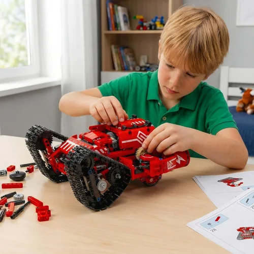 Miniatura 5 de STEM Toys Kit de robot, aplicación y excavadora de control remoto para niños, robótica para niños de 12 a 16 años, juguete educativo de niveladora a