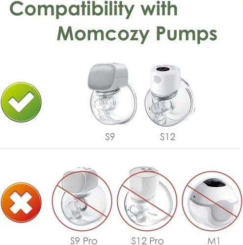 Miniatura 3 de Maymom Inserto de brida de 0.669 in compatible con Medela/Spectra/Elvie/momcozy/tsrete/Willow/Motif Luna/Ameda MYA Protectores de pecho de 0.945 in.