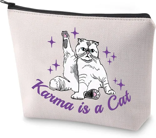 BLUPARK Regalo inspirado en álbumes, bolsa de maquillaje para amantes de los gatos, mercancía para cantantes, bolsa de cosméticos inspirada en el