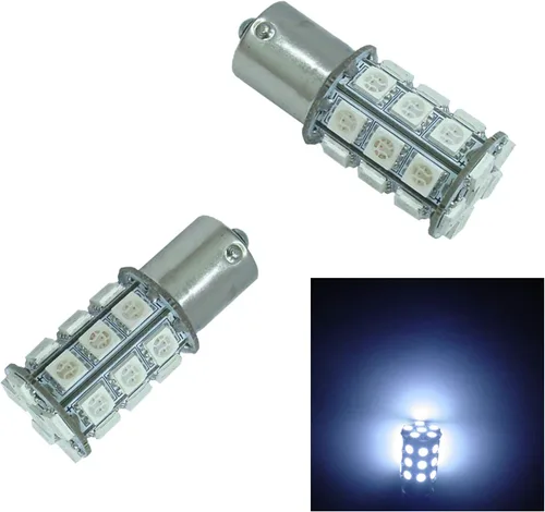 Miniatura 13 de PA 2 bombillas LED azules 13SMD 1156 para señal de giro, marcador lateral, respaldo de parada, luz trasera