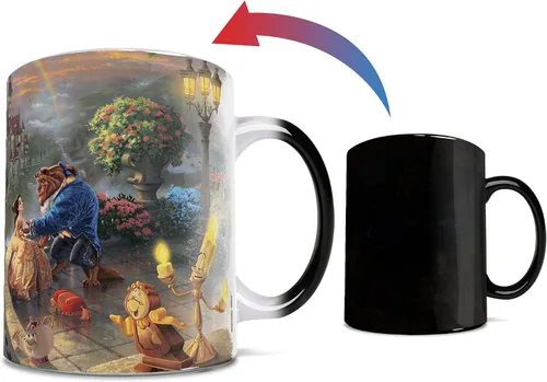 Miniatura 6 de Morphing tazas Thomas Kinkade Disney Bella y la Bestia Pintura Heat Reveal Taza de café – 11 Oz de cerámica