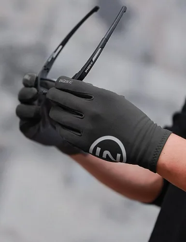 Miniatura 7 de INBIKE Guantes de ciclismo para hombre y mujer, forro polar fino, para pantalla táctil, guantes de bicicleta acolchados para correr, conducir