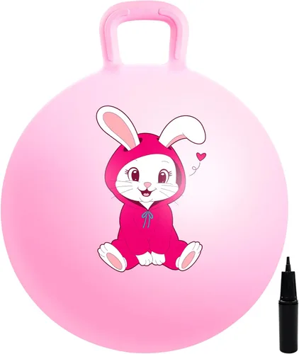 Miniatura 18 de Pelota Hopper, pelota saltarina con asas, juguetes Hoppity Hop de 20 pulgadas, juguetes para sentarse y rebotar para niños y niñas Sonrisa azul