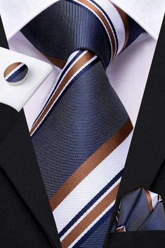 Miniatura 112 de Dubulle Corbata tejida de cachemira para hombre y gemelos de pañuelo para hombre, conjunto de gemelos para boda formal y negocios