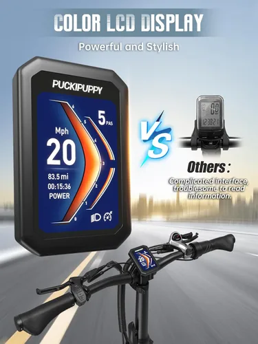 Miniatura 7 de PUCKIPUPPY Triciclo eléctrico de doble batería con rango alto de 110 millas, triciclo de clase de recogida de motor pico de 960 W, capacidad