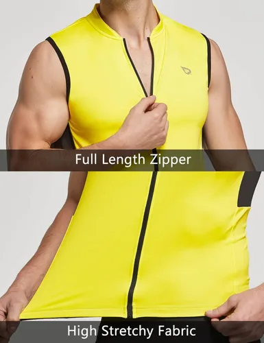 Miniatura 5 de BALEAF Men's Sleeveless Cycling Jersey Road Bike Shirt Bicycle Biking Tank Tops Full Zip Pockets SPF UPF50+