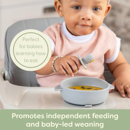 Miniatura 2 de UpwardBaby Cuchara de autoalimentación – Barrera antiestrangulamiento – Cucharas de silicona para bebés pequeños utensilios para el hogar y viajes
