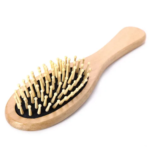 Miniatura 5 de FRCOLOR Peine de madera Cepillo de ventilación de pelo masajeador cuero cabelludo desenredante antiestático 6.9x3.5x1.0 in