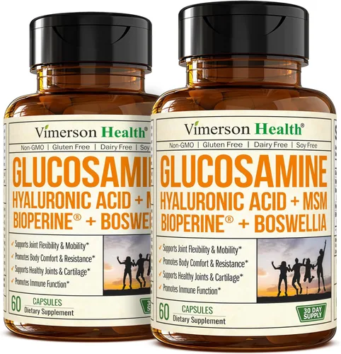 Miniatura 9 de Sulfato de glucosamina con ácido hialurónico, bioperina, MSM y Boswellia - Suplemento ocasional para aliviar las molestias en las articulaciones.