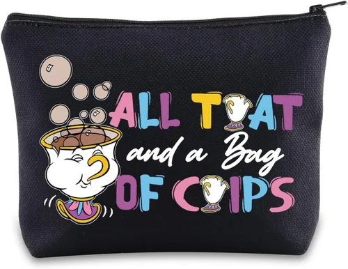 Miniatura 9 de BWWKTOP Bolsa de maquillaje Mrs. Potts And Chip Regalos inspirados en la belleza, todo eso y una bolsa de papas fritas Bolsa de maquillaje con Bolsa
