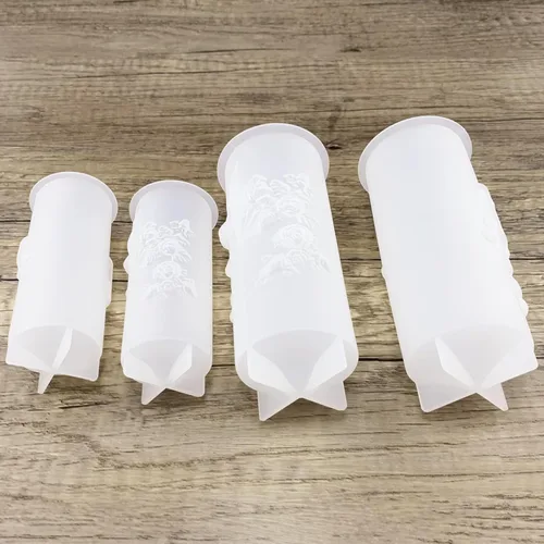 Miniatura 4 de Moldes de silicona cilíndrica con diseño de lirio de rosas del valle, para hacer velas, jabones, resina y arcilla, decoración de manualidades