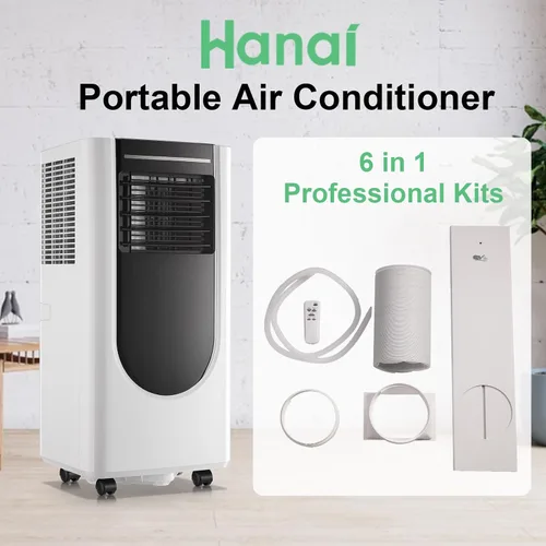Miniatura 2 de WANAI Aire acondicionado portátil, 8000 BTU 6 en 1 aire acondicionado de refrigeración para habitaciones de hasta 250 pies cuadrados, aire