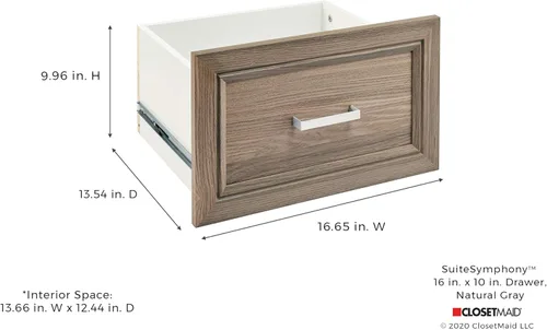 Miniatura 2 de Cubículo ClosetMaid SuiteSymphony de 25 x 6 pulgadas Gris natural