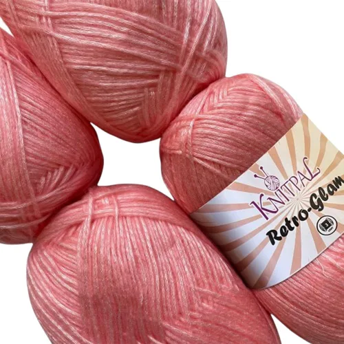Miniatura 25 de Retro-Glam Hilo Metálico para Crochet, Paquete de 4 (1280 Yardas / 14.11 Onzas), Patrones Gratuitos - Hilo Brillante para Tejer - Peso Ligero 3 DK