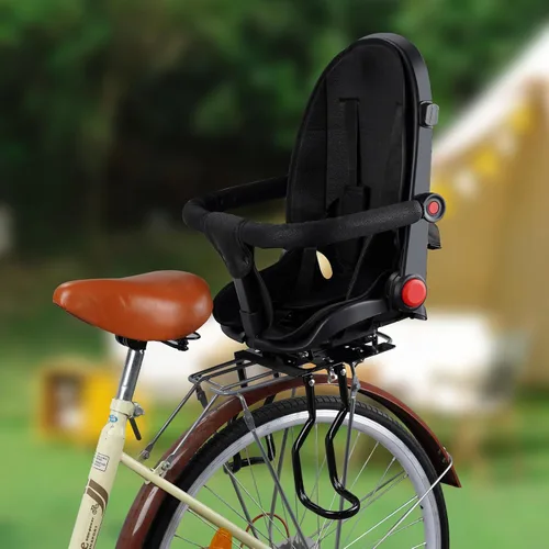 Miniatura 2 de Asiento de bicicleta para niños trasero negro 2026, asientos de bicicleta para niños montados en la parte trasera, asiento infantil de montaje