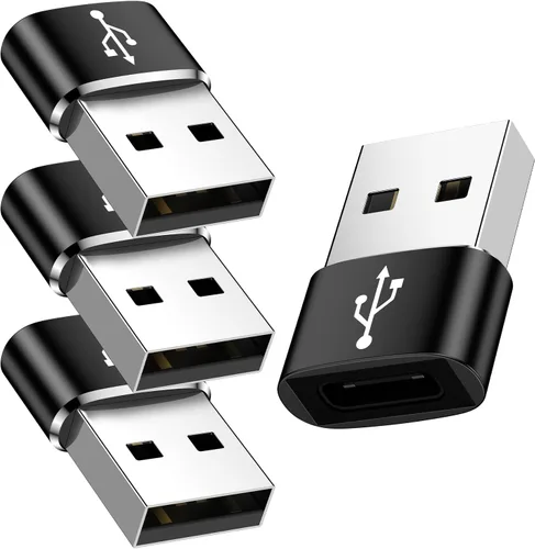Adaptador USB a USB C, 4 unidades USB C hembra a un macho OTG, cargador convertidor tipo C para Samsung Galaxy A17 A16 A15 A14 S26 S25 Ultra S24 S23