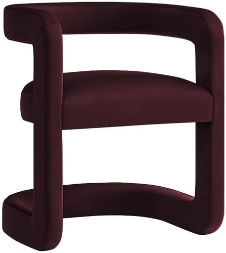 Miniatura 14 de Modway Winslow Silla de comedor de terciopelo resistente a las manchas en alabastro, sillón de barril con respaldo abierto, silla de comedor