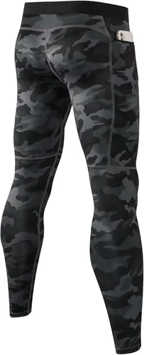 Miniatura 3 de Pantalones de compresión para hombre, mallas con bolsillos, para deportes de secado fresco, mallas atléticas para baloncesto y correr