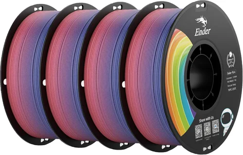 Miniatura 11 de Creality Filamento PLA+ Negro 1.75mm, filamento para impresora 3D de alta resistencia y sin enredos, embalaje al vacío, filamento para impresión 3D