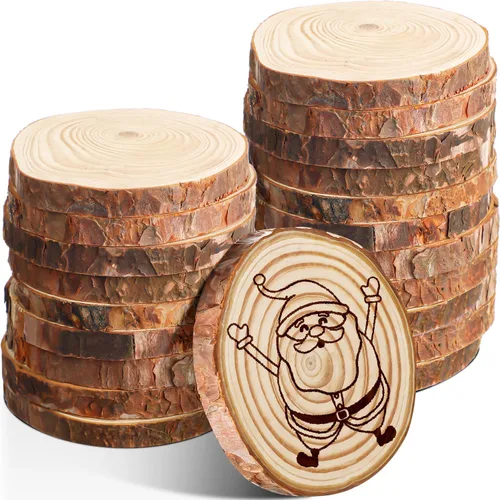 Giegxin 15 piezas de rebanadas de madera sin terminar para centros de mesa, baby shower, boda, fiesta, centros de mesa, bosque, manualidades,