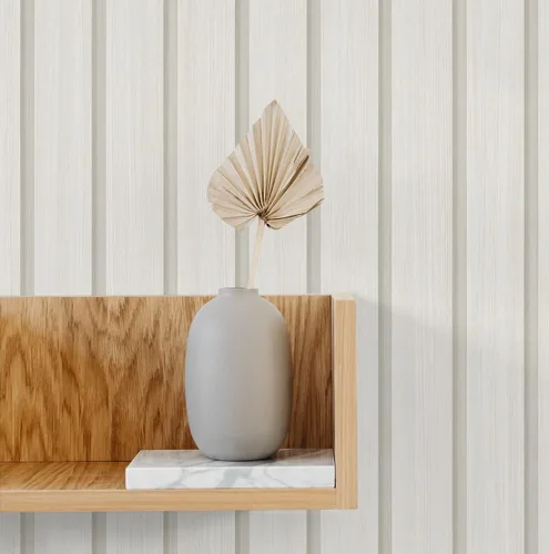 Miniatura 4 de NextWall Stacy Garcia Home - Papel tapiz autoadhesivo con listones de madera sintética (paloma)