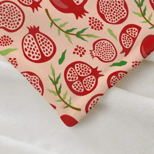 Miniatura 6 de Manta de granada para regalo, manta de franela suave con impresión artística para sofá, cama, silla, práctica portátil, universal, XS de 30 x 40