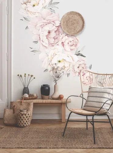 Miniatura 10 de Sticker de pared de flores peonias, de Simple Shapes Rosado(Vintage Pink)