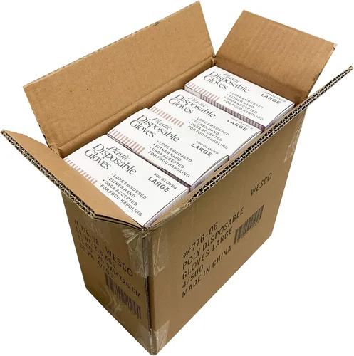 Miniatura 8 de KingSeal 500 guantes desechables de polietileno ligeros, sin polvo, sin látex, seguros para alimentos, tamaño grande, 1 caja de 500 guantes