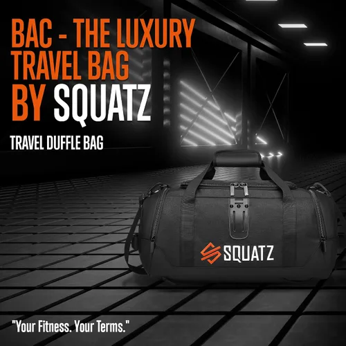 Miniatura 3 de SQUATZ Mochila de viaje Bolsa de transporte plegable convertible para gimnasio, correa de hombro ajustable y extraíble, espacioso compartimento