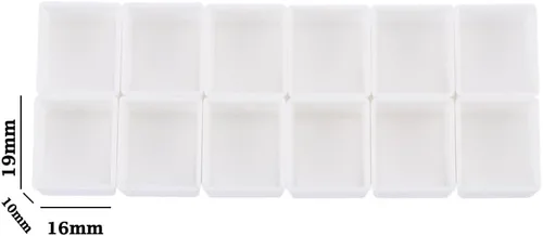 Miniatura 7 de 96 bandejas vacías de acuarela para muestras de acuarelas gouache, aceites de acuarela o pintura acrílica, estuche de estaño de viaje, paleta