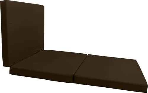 Miniatura 5 de D&D Futon Furniture Camas de espuma triple marrón de 3 x 27 x 75 pulgadas, cama triple plegable, espuma de alta densidad, 1.8 libras