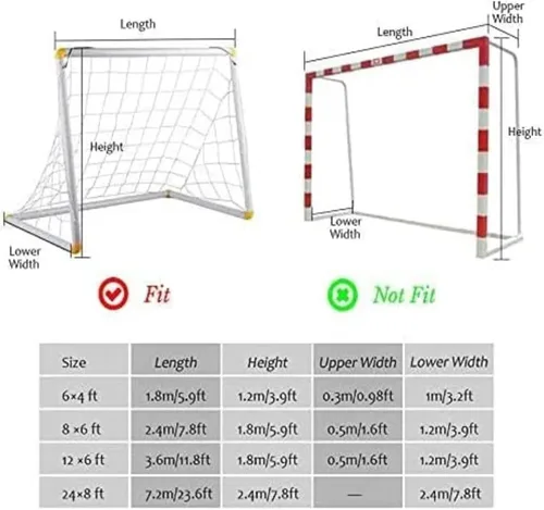 Miniatura 9 de Red de fútbol, redes de repuesto de fútbol deportivo, red de repuesto para entrenamiento de partidos deportivos, práctica de fútbol para adultos